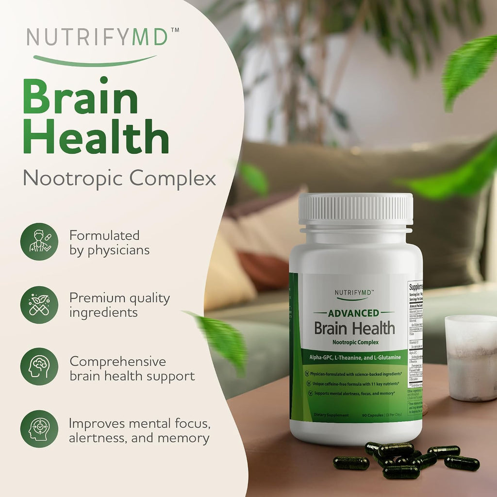 NutrifyMD Suplemento Avanzado para la Salud Cerebral - 90 Cápsulas