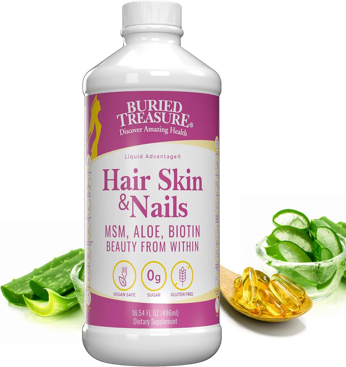 Buried Treasure Hair, Skin and Nails - – El mantenimiento del cabello en condiciones normales. – Image 1
