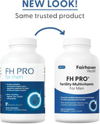 FH Pro for Men - Suplemento de Fertilidad Masculina con L-carnitina, Zinc y CoQ10 | 180 Cápsulas