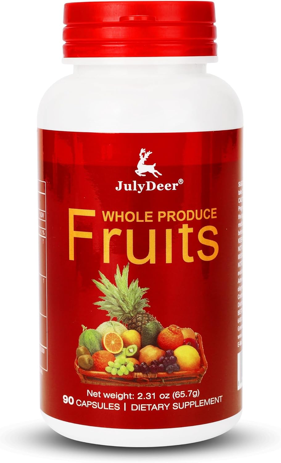 Fruit and Veggies Supplement – 2 Frascos (180 Cápsulas Vegetarianas) – Mezcla de 16 Frutas y 18 Verduras con Vitaminas y Minerales