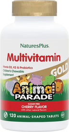 NaturesPlus Animal Parade Gold Multivitamin Infantil - 120 Comprimidos Masticables Sabor Sandía