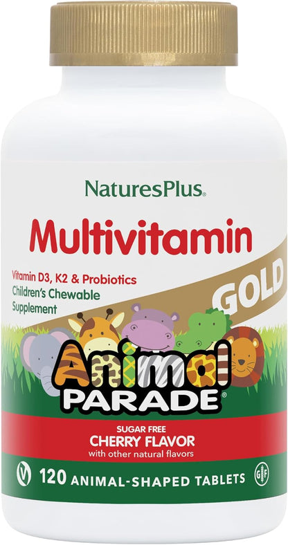 NaturesPlus Animal Parade Gold Multivitamin Infantil - 120 Comprimidos Masticables Sabor Sandía – Image 10