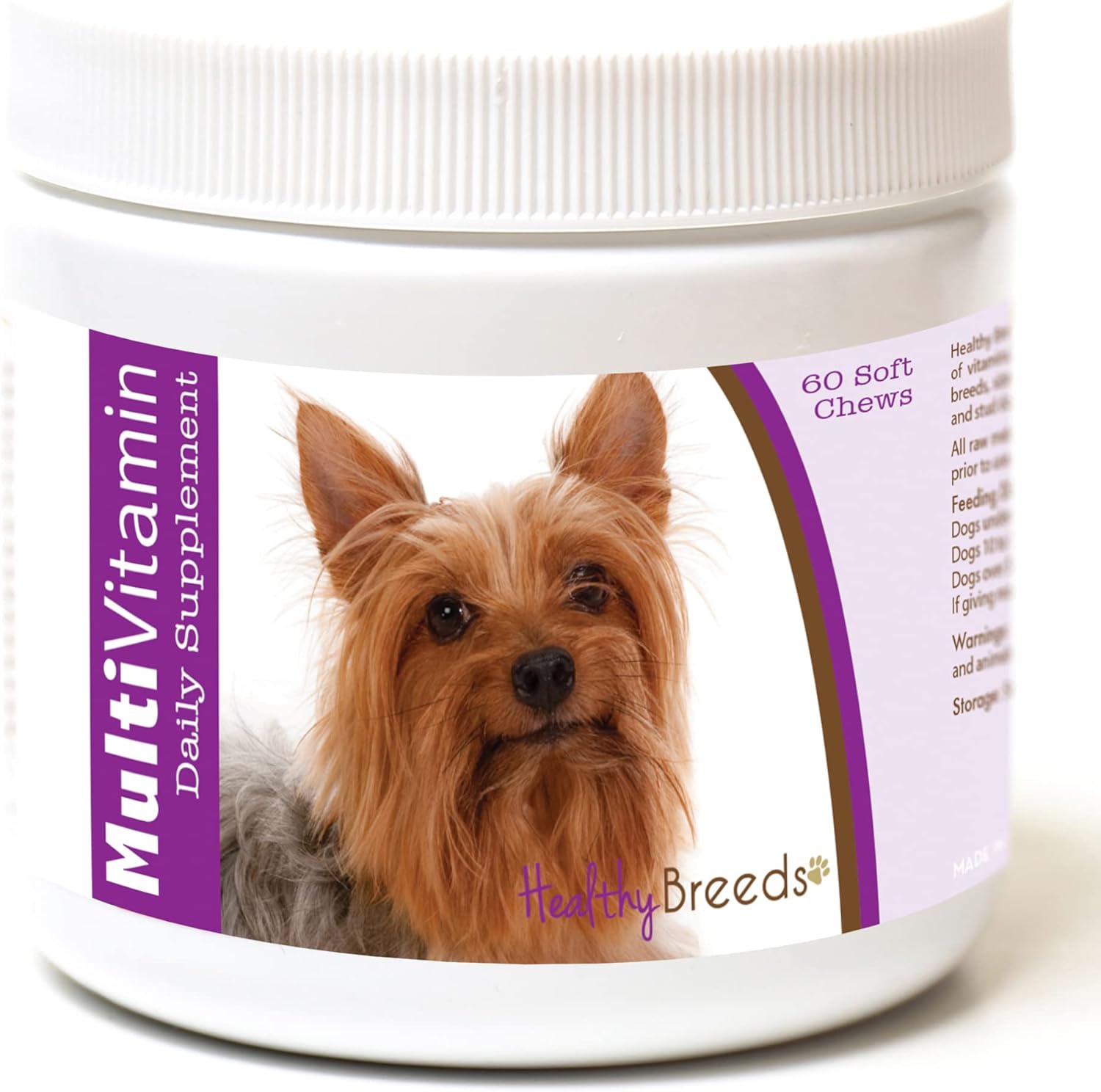 Healthy Breeds Multivitamínico para perros Silky Terrier - 60 masticables blandos