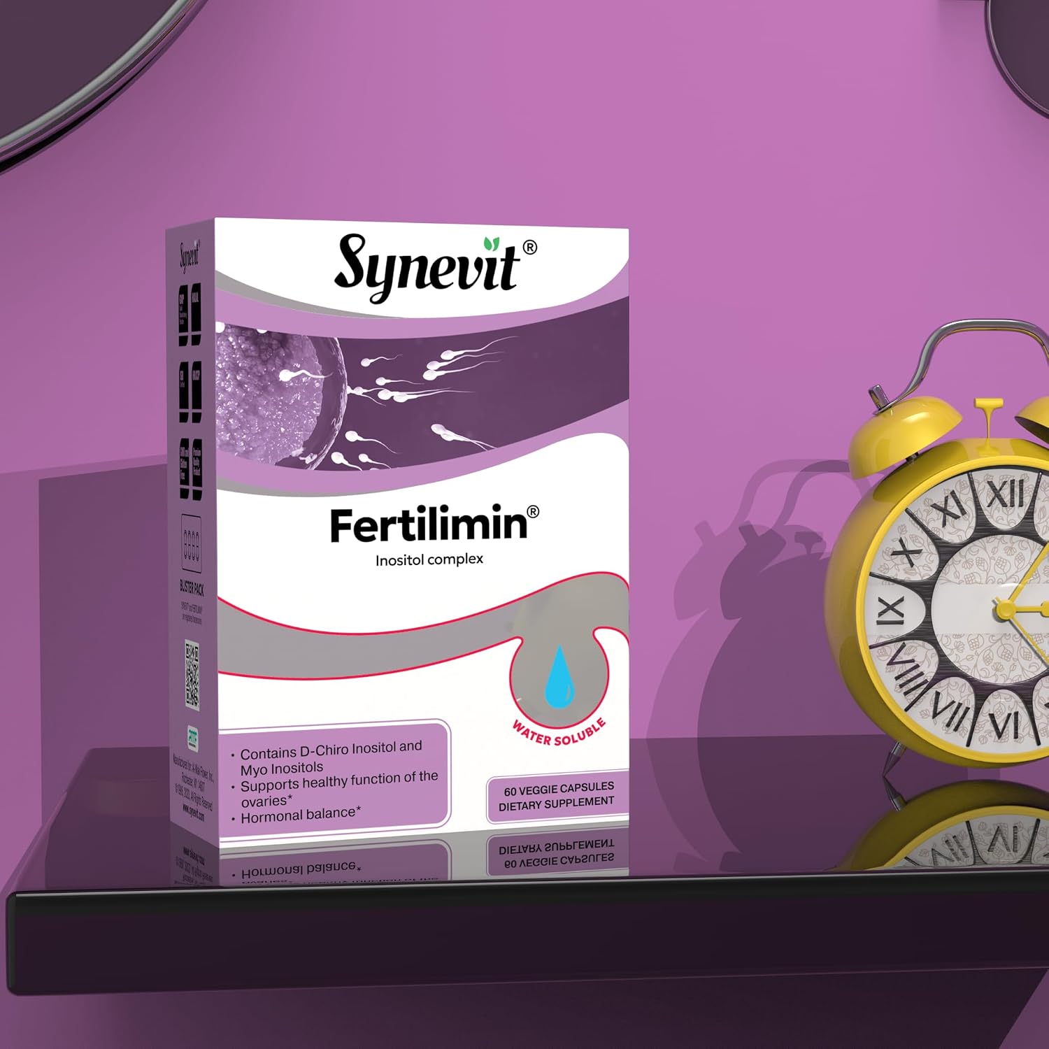 Fertilimin® Suplemento de Fertilidad para Mujeres – Apoya la Ovulación, Equilibrio Hormonal, SOP y Ciclos Regulares | 60 Comprimidos