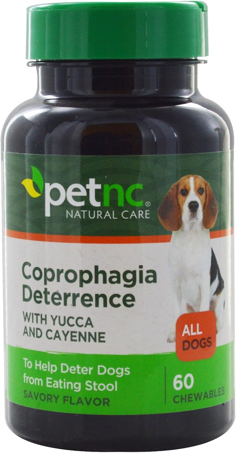 PetNC Natural Care Coprophagia Stool Eating Deterrent Chews for Dogs, 60 Count