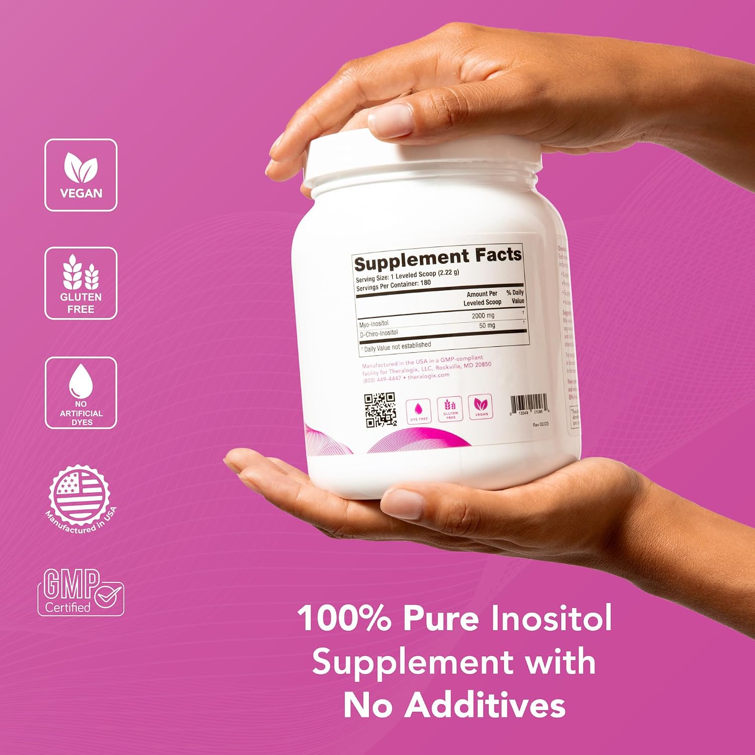 Theralogix Ovasitol Inositol + Berberine Enhanced Absorption Pack (14.12 oz y 90 cápsulas)