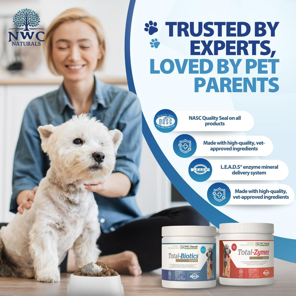 Twin Pack - Probióticos y Enzimas Digestivas para Perros y Gatos: Total-Zymes y Total-Biotics (2x 226 g)