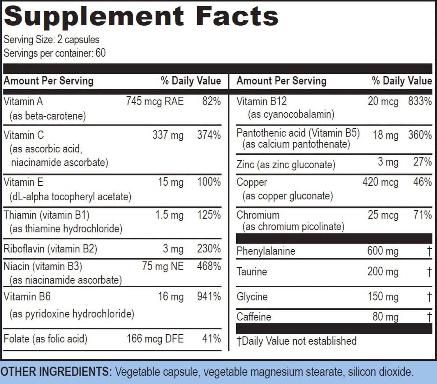 Life Enhancement Blast Caps, 60 Capsules – Energy and Focus Supplement with Niacin, Caffeine, and Taurine