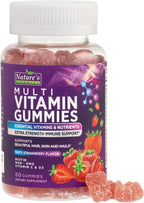Multivitamin Gummies para Adultos - Multivitamínico Completo en Gominolas para Mujeres y Hombres - Vitaminas A, C, D, E, B12 y Zinc - 60 Gominolas Vegetarianas