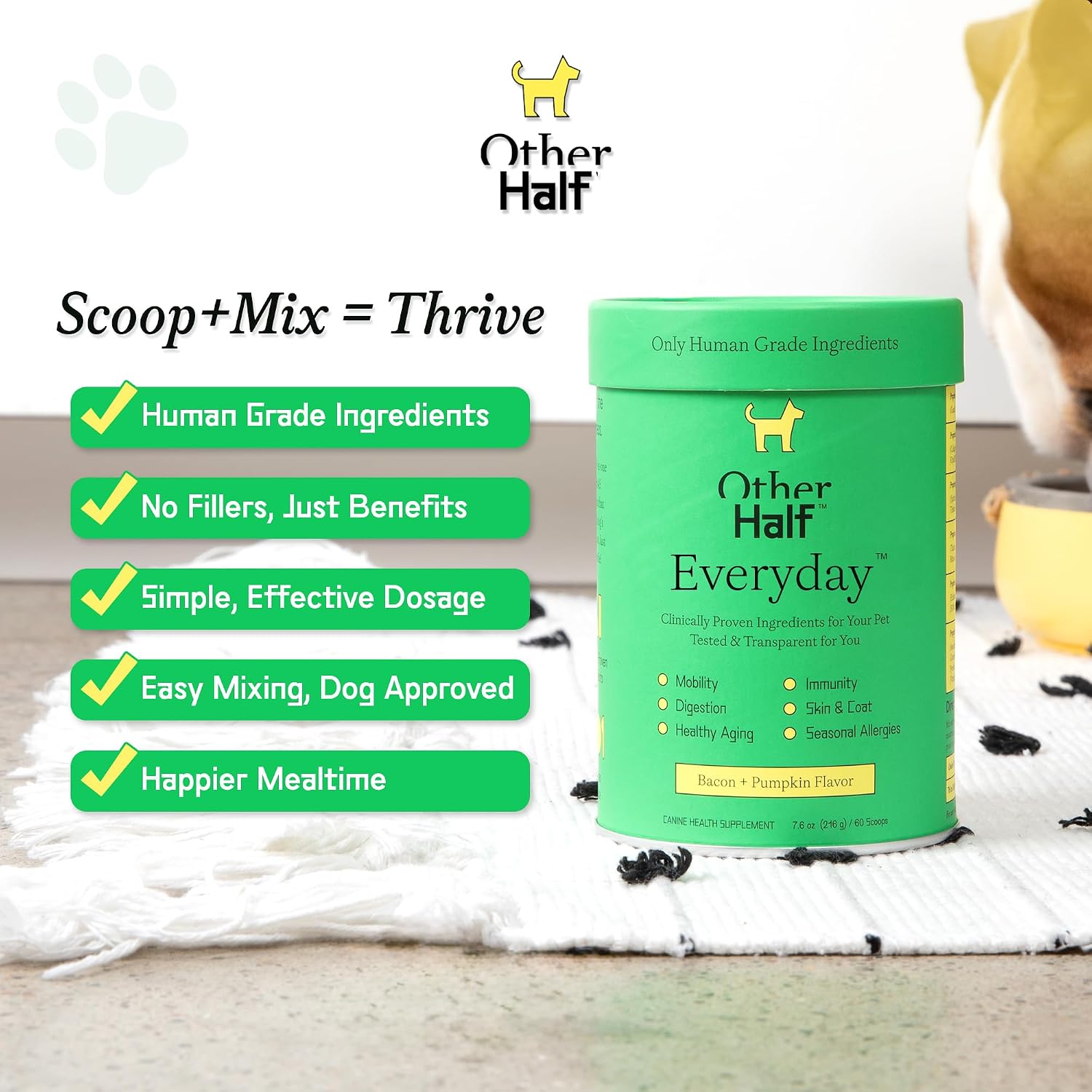 Other Half Everyday - Multivitamínico en polvo para perros