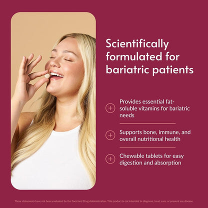 Bariatric Advantage High ADEK Masticable con Hierro - Multivitamínico para Pacientes Bariátricos - Vitaminas A, D, E y K - – Image 2