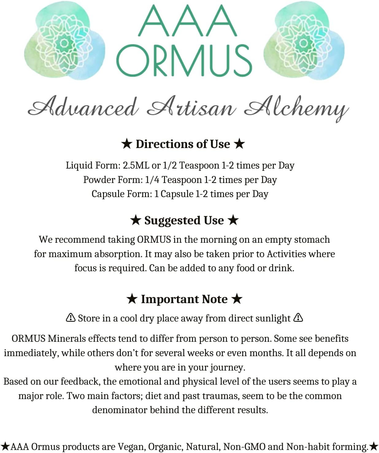 AAA Ormus - Cápsulas Rose - Mezcla Premium de Minerales Oceánicos - Fórmula Vegana
