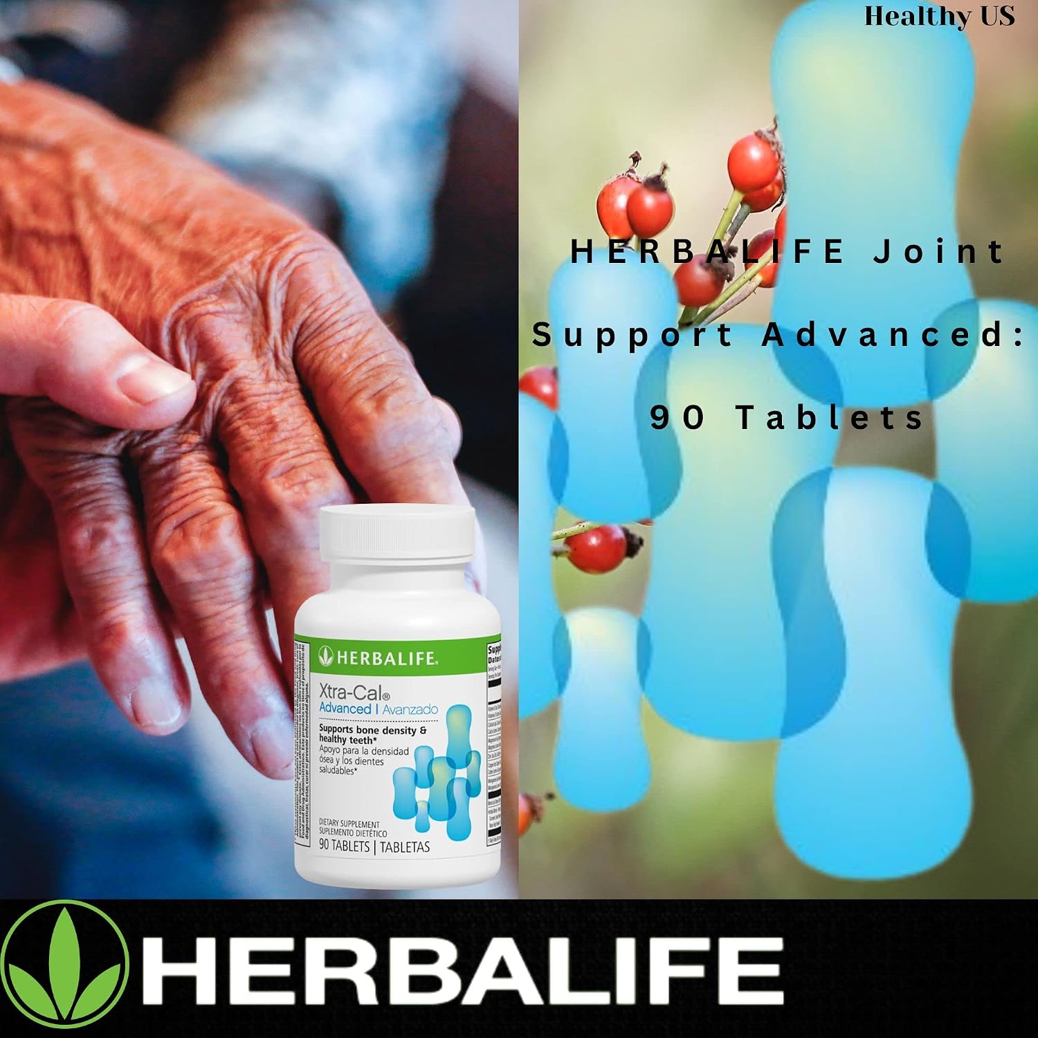 Herbalife Xtra-Cal Advanced: Comprimidos con Vitamina D y Minerales, Rico en Calcio (90 Comprimidos)