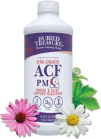 Buried Treasure ACF Extra Strength PM - Apoyo Inmunológico Nocturno con Melatonina, Vitamina C, Equinácea y Extractos Herbales, 473 ml