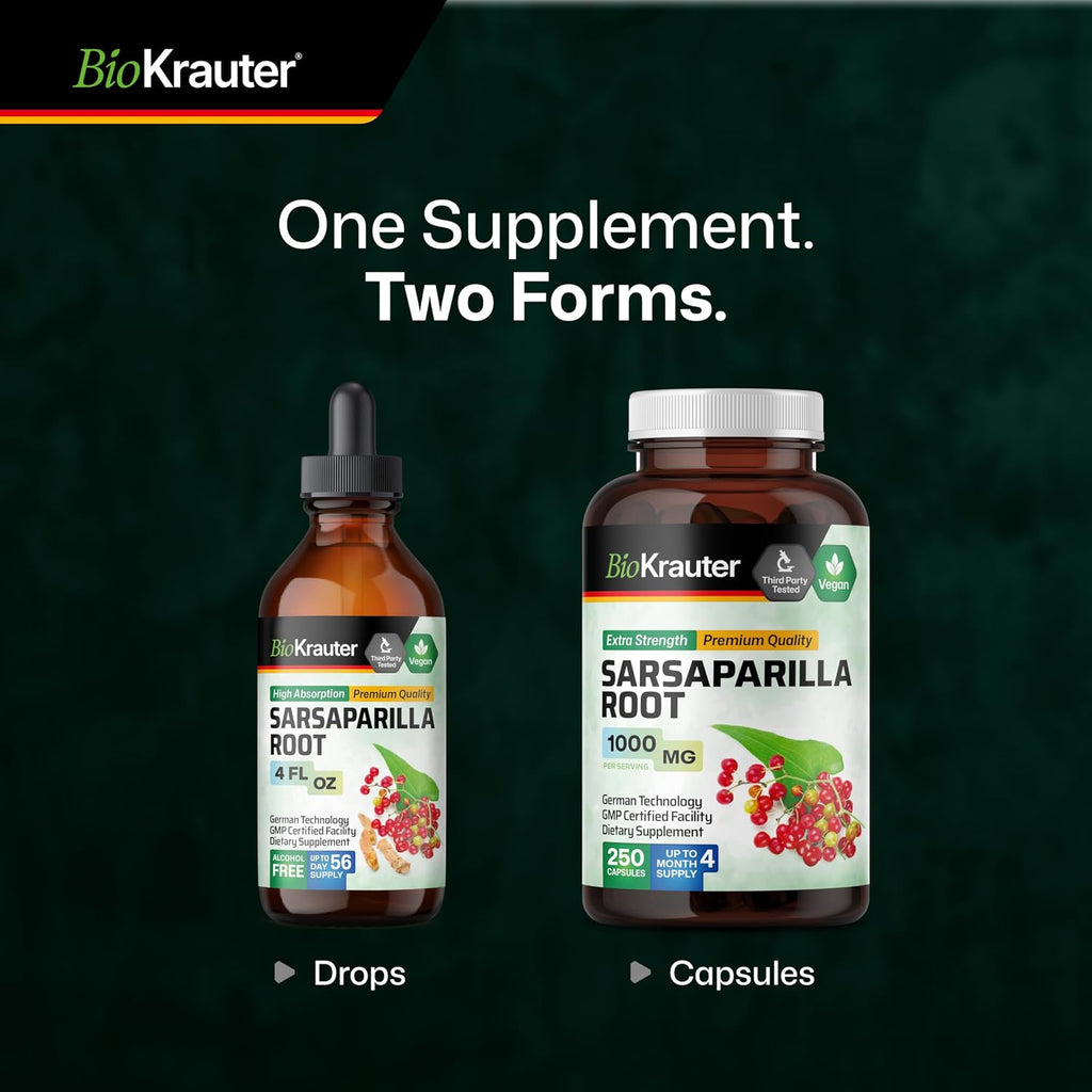 BIO KRAUTER® Extracto de Zarzaparrilla - Apoyo Hepático y Detox Natural 118 ml