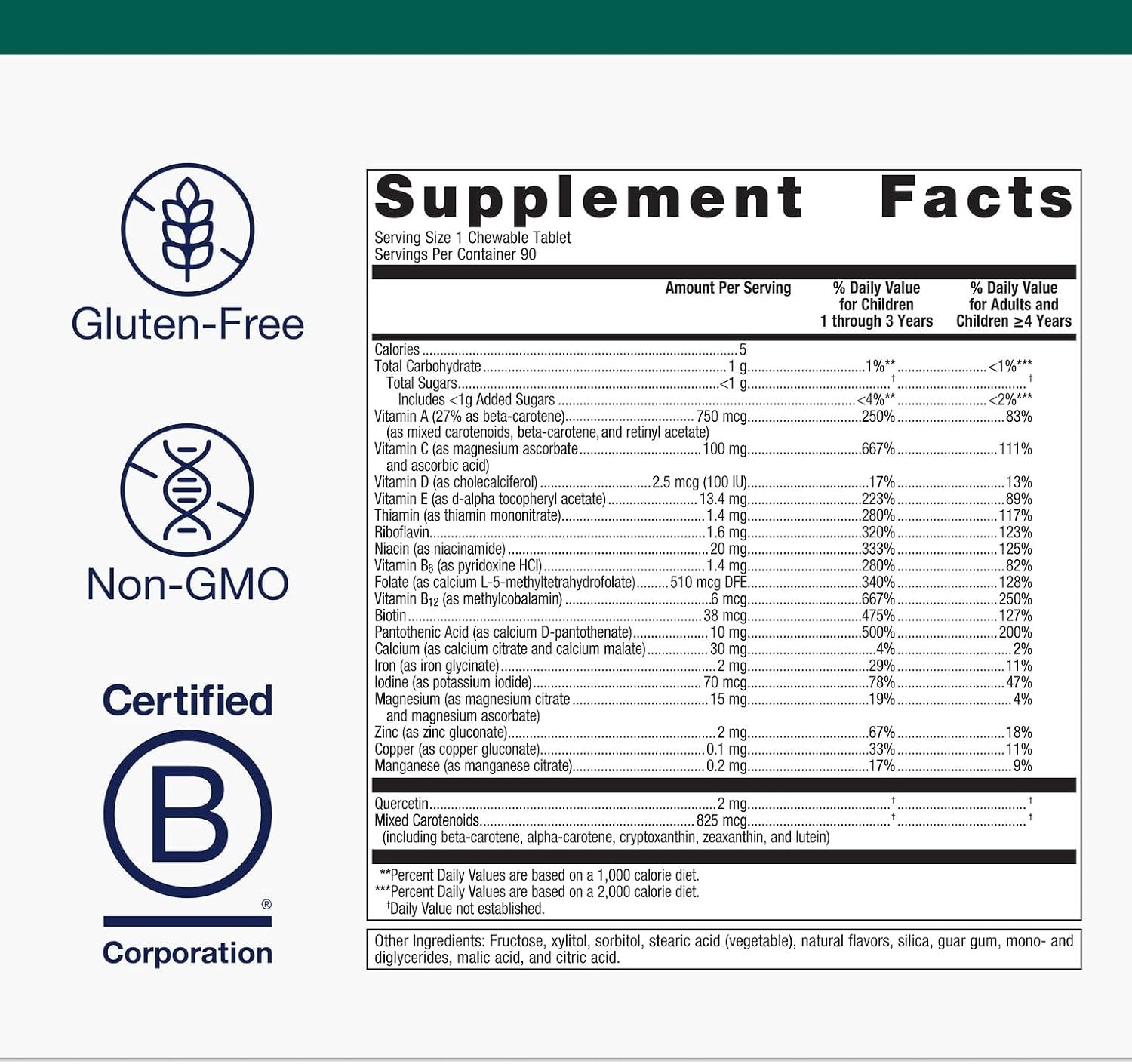 Metagenics Multigenics Multivitamínico Masticable - Sabor Naranja - 90 Comprimidos