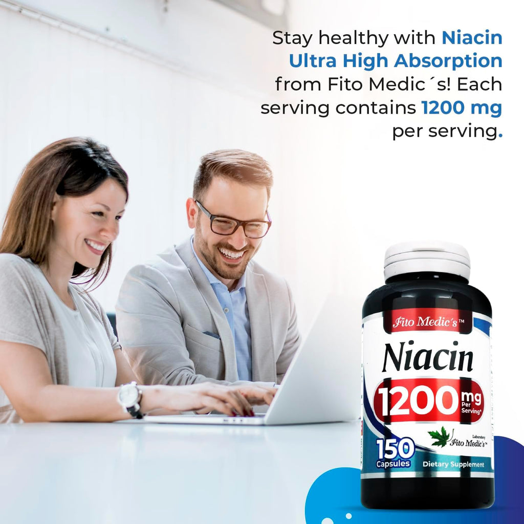 FITO MEDIC'S Lab Suplemento de Niacina, Vitamina B3, 150 Cápsulas
