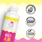 Sunwarrior Liquid Multivitamins for Women – Multivitamínico Líquido para Mujeres con Vitaminas B, D3, Lion's Mane y Ginseng, Sabor Melocotón Mango (30 Dosis)