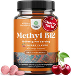 Vitamina B12 Masticable 1000mcg con Metilcobalamina - Sabor Cereza - 60 Comprimidos