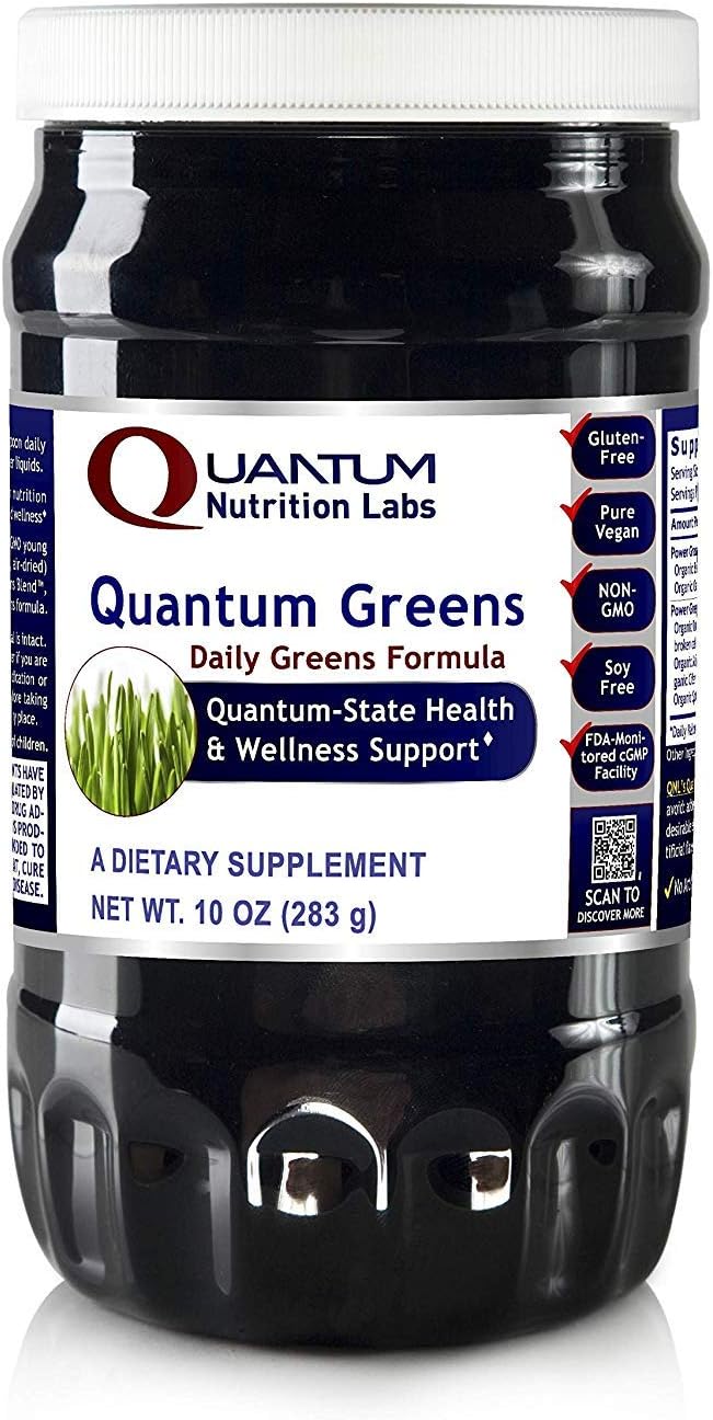Quantum Nutrition Labs Quantum Organic Greens - Super Greens Powder, 283 g (10 oz)