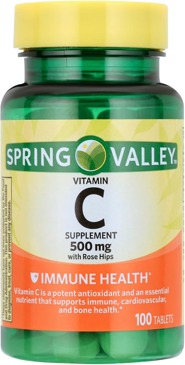 Vitamina C 500mg con Rosa Mosqueta – 200 Comprimidos Veganos (Pack de 2)