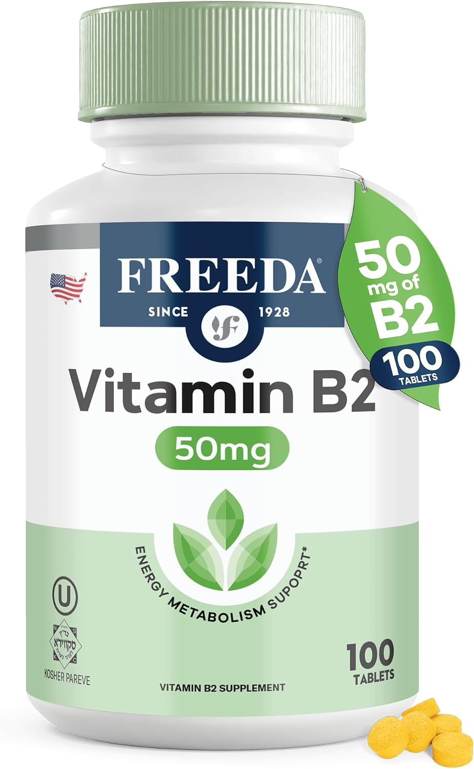 FREEDA Vitamina B2 (Riboflavina) 50 mg – 100 Comprimidos