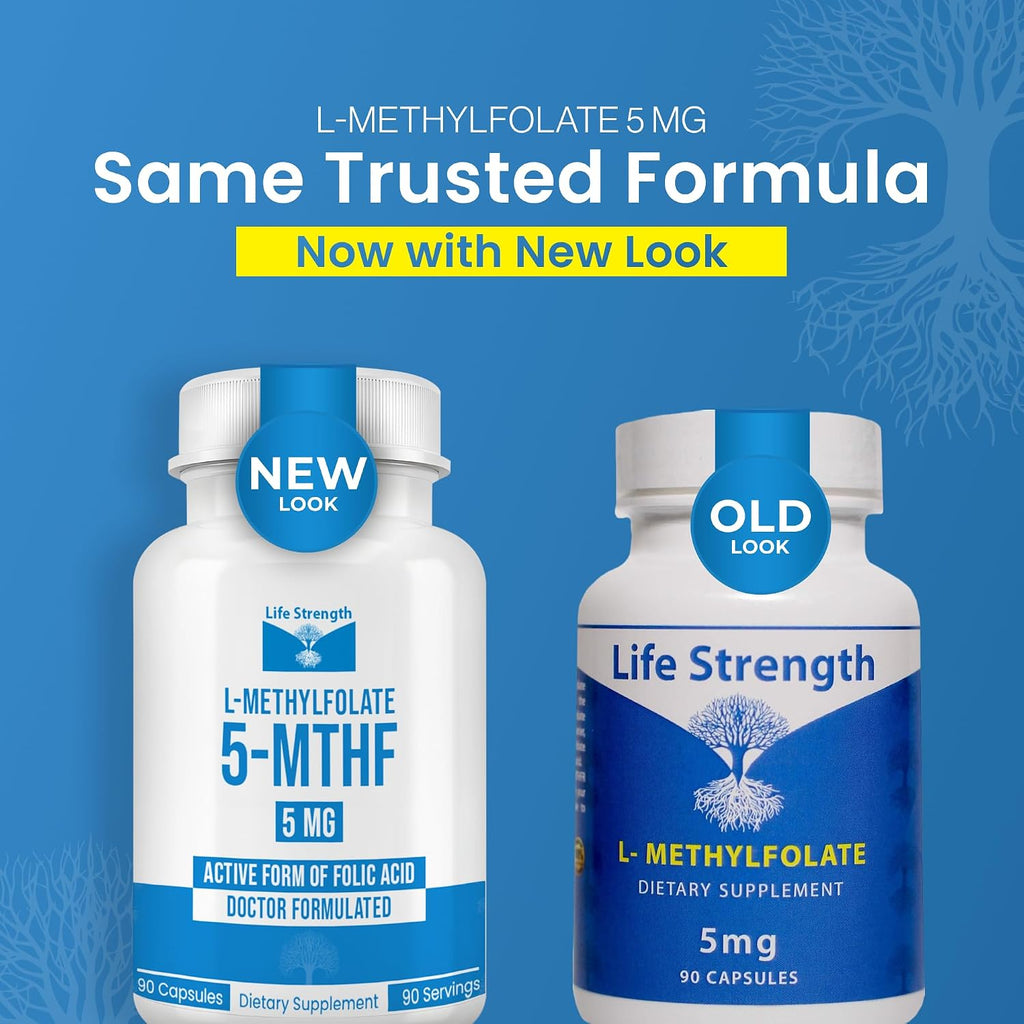 L-Metilfolato 5mg | 90 Cápsulas | Metilfolato Bioactivo 5-MTHF