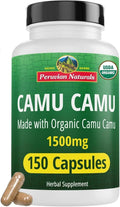 Vitamina C Orgánica de Camu Camu 1500 mg - 150 Cápsulas Veganas