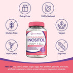 Doctor's Recipes Inositol para Mujeres, Myo-Inositol y D-Chiro Inositol 2050mg por Dosis, Mezcla 40:1, 60 Cápsulas Veganas