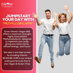 Grow Vitamin Complejo B12 Líquido Sublingual - Metilcobalamina Premium con Vitaminas B2, B3, B6 y B12 para Energía y Sistema Inmunitario