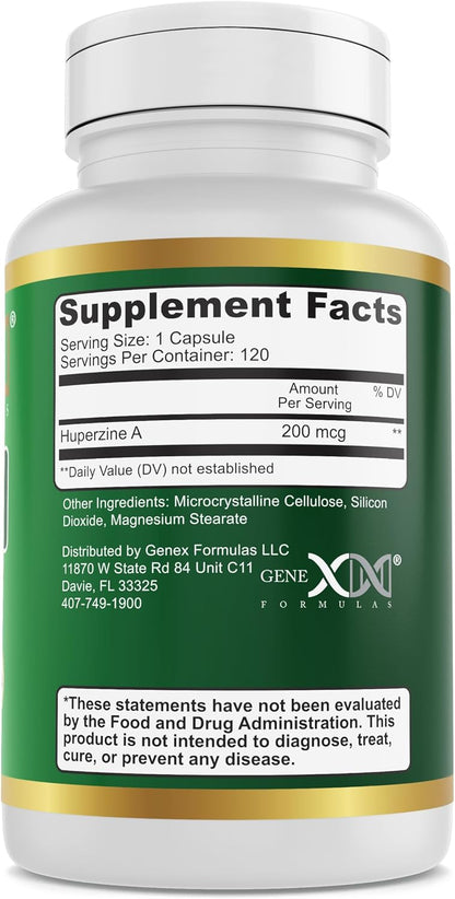Genex Formulas Huperzina A 200mcg - 120 – Vitalidad celular: Se ha investigado su potencial para apoyar la salud – Image 3