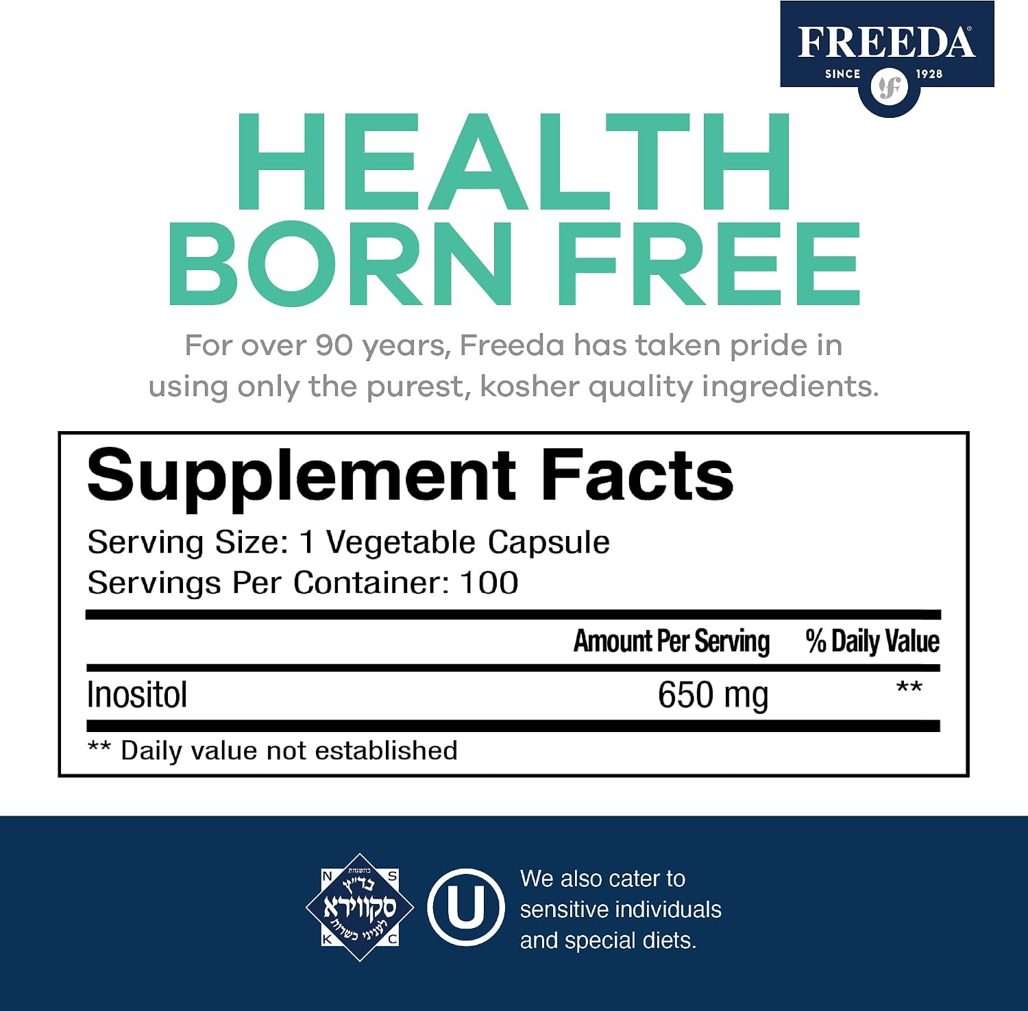 FREEDA Myo-Inositol en Polvo – Vitamina B8 Pura (900 mg por ración)