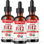 LIQUIDHEALTH Vitamina B12 Orgánica Metilcobalamina Gotas Líquidas 5000 mcg (3 Pack)