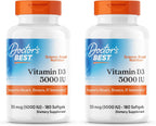 Doctor's Best Vitamina D3 5000 IU - 360 Cápsulas Blandas