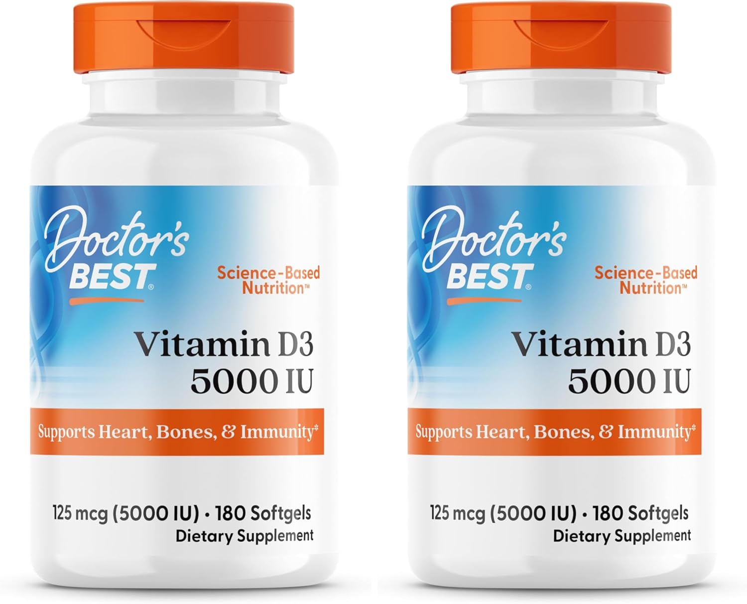 Doctor's Best Vitamina D3 5000 IU - 360 Cápsulas Blandas