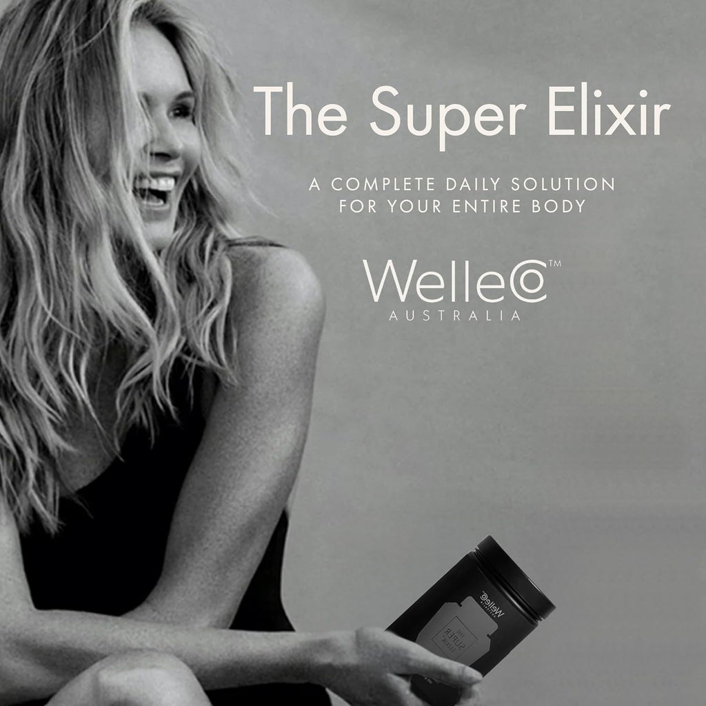 WelleCo The Super Elixir Daily Greens Powder - Sabor Naranja Sangre (Frasco)