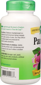 Nature's Way Pau D'Arco Corteza Interior, 545 mg, 180 cápsulas