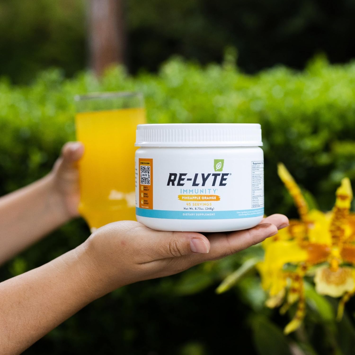 REDMOND Re-Lyte Immunity, Mezcla de Multivitaminas y Electrolitos (Piña Naranja)