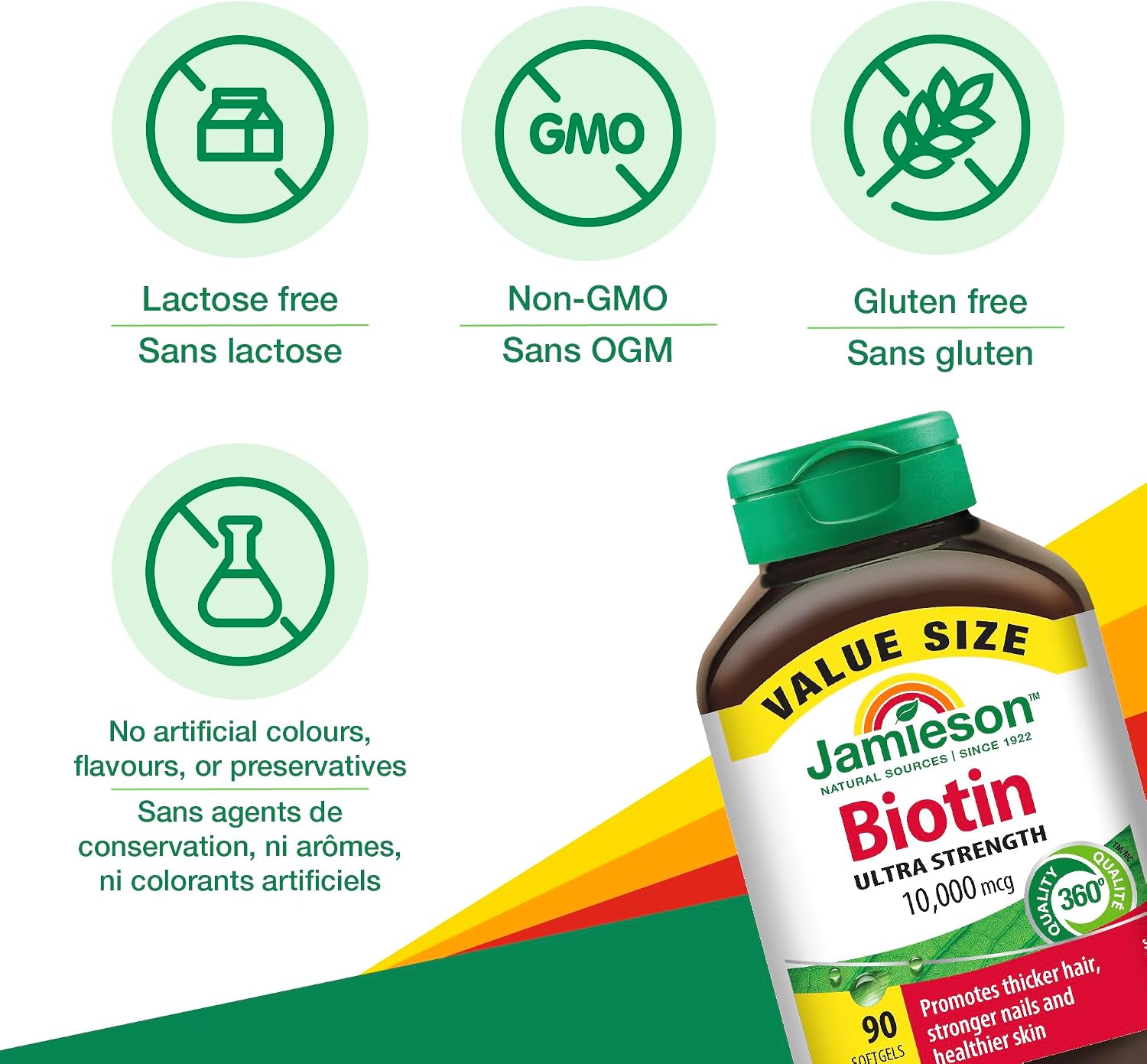 Jamieson Biotina 10,000 mcg, 90 Softgels