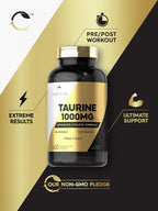 Carlyle Taurina 1000 mg - 400 Cápsulas - Aminoácido Esencial - Alta Potencia - Sin Gluten