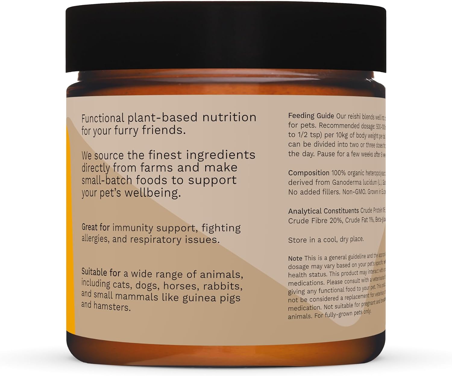 Boosie Polvo Adaptógeno Orgánico para Perros y Gatos - Apoya el Sistema Inmunológico, Hígado y Vitalidad - Hongo Reishi - 100% Natural Sin Aditivos ni Conservantes - Nutrición para Mascotas