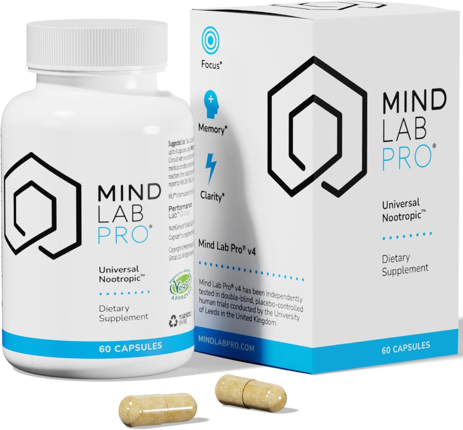 Mind Lab Pro® MLP® v4 Universal Nootropic™ – 60 Cápsulas Veganas