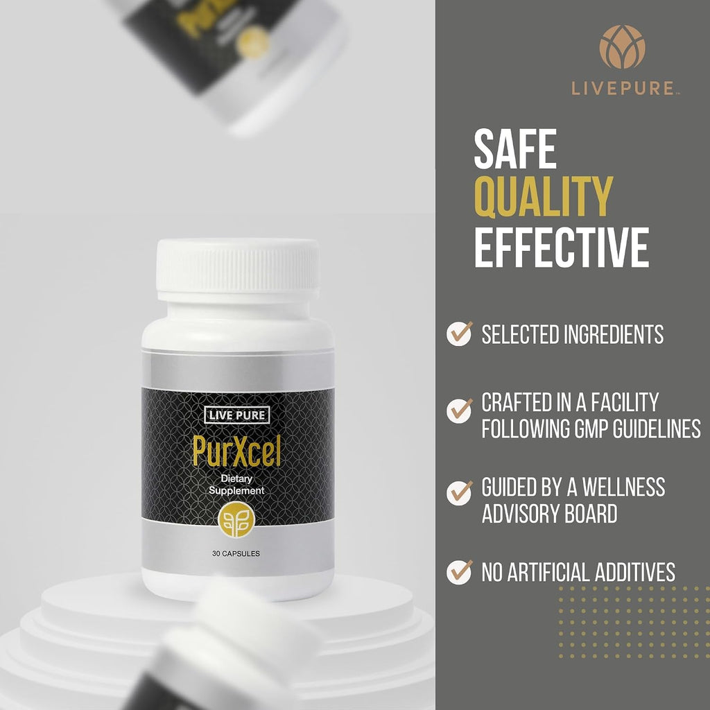PURE PurXcel Suplemento Antioxidante | 30 Cápsulas | con Glutatión y Superóxido Dismutasa