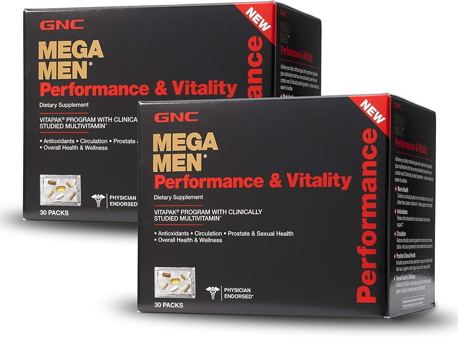 GNC Mega Men Vitalidad y Rendimiento - 30 Paquetes