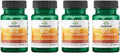 Swanson Ultra Vitamina B12 Metilcobalamina 2500 mcg - 60 Comprimidos Sabor a Cereza Negra Natural (Pack de 4)