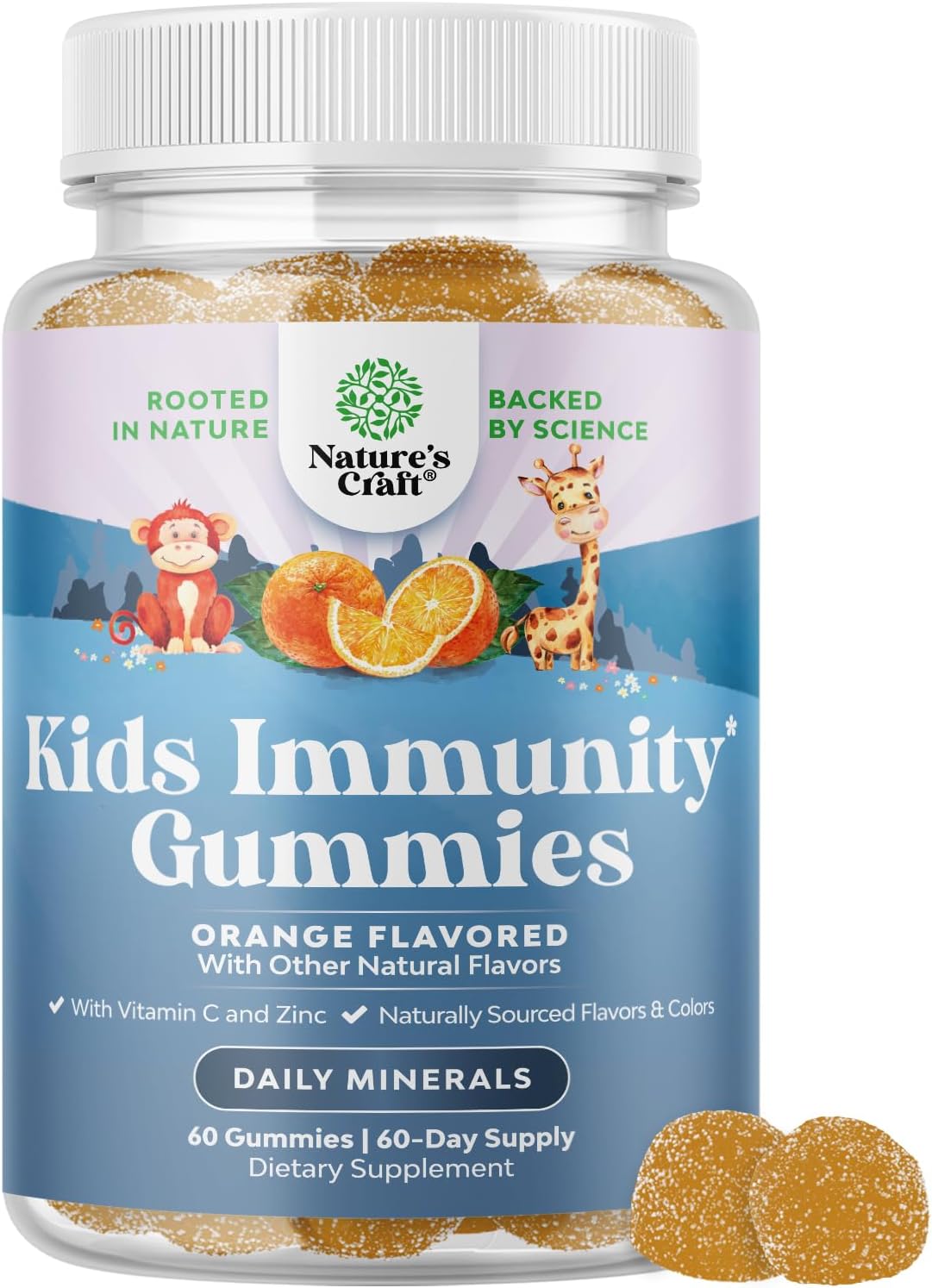 Gominolas de Refuerzo Inmunológico para Niños - Vitamina C, Zinc y Equinácea - Veganas sin Gluten