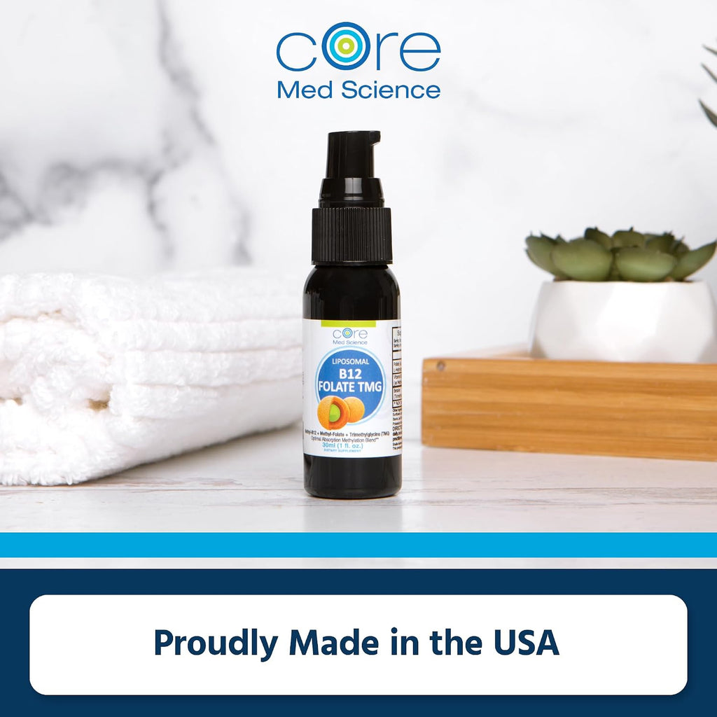 Core Med Science Liposomal B12 Folate TMG Liquid Spray