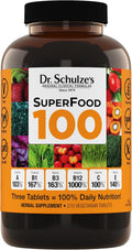 Dr. Schulze's SuperFood 100 - Suplemento Multivitamínico de Superalimentos para el Bienestar General - 270 Comprimidos