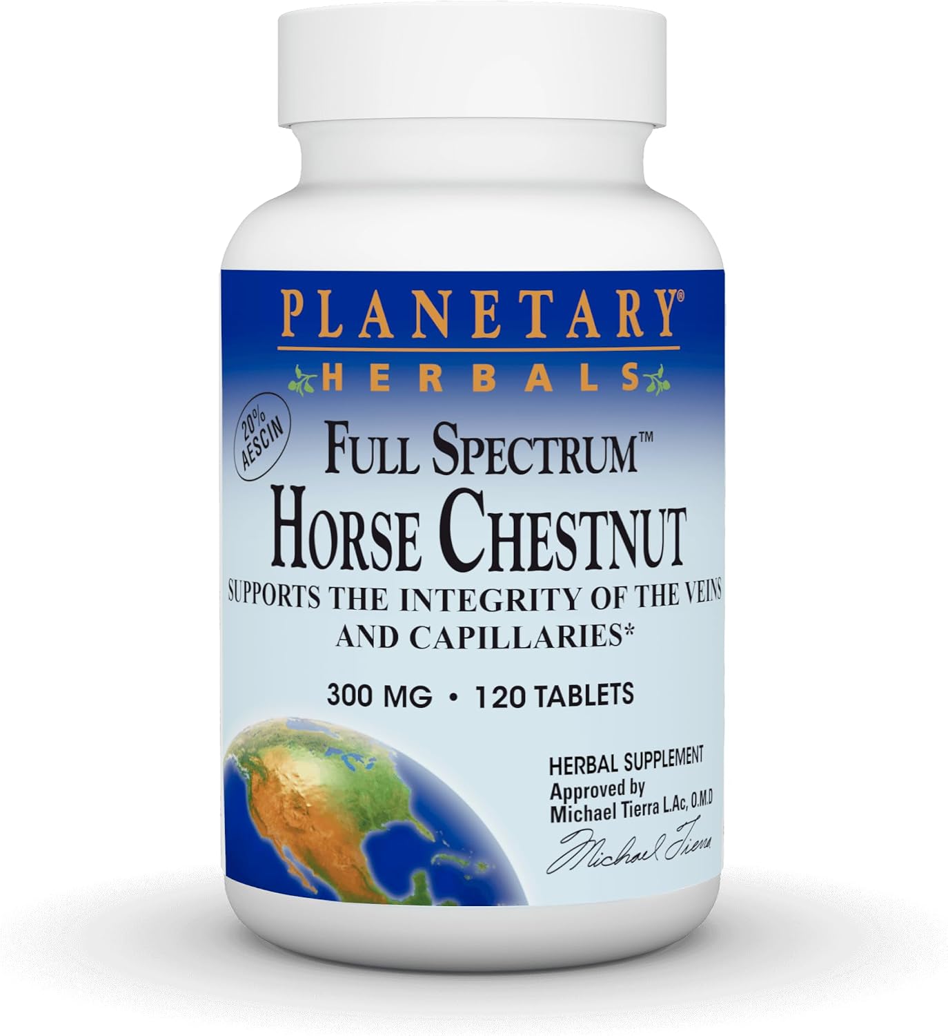 Planetary Herbals Full Spectrum Castaño de Indias 500 mg - 120 Comprimidos