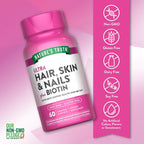 Nature's Truth Cabello, Piel y Uñas, 60 Comprimidos, 5000 mcg Biotina